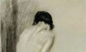 国画大师徐悲鸿的绘画作品女性形体素描