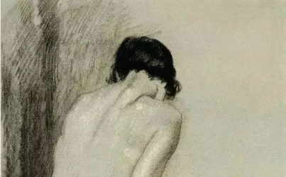 国画大师徐悲鸿的绘画作品女性形体素描