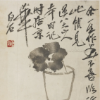 齐白石临摹八大山人的《瓶花》对比分析白石老人过于肤浅