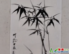 《竹韵》墨竹子国画中锋画竹竿侧锋刷竹叶掌握竹叶的叠加