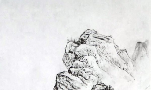临摹山林幽趣图，重在掌握好披麻皴法的使用，过渡要自然