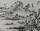 秃笔线描山水，感受笔触的写意性及苍老、苍辣之美
