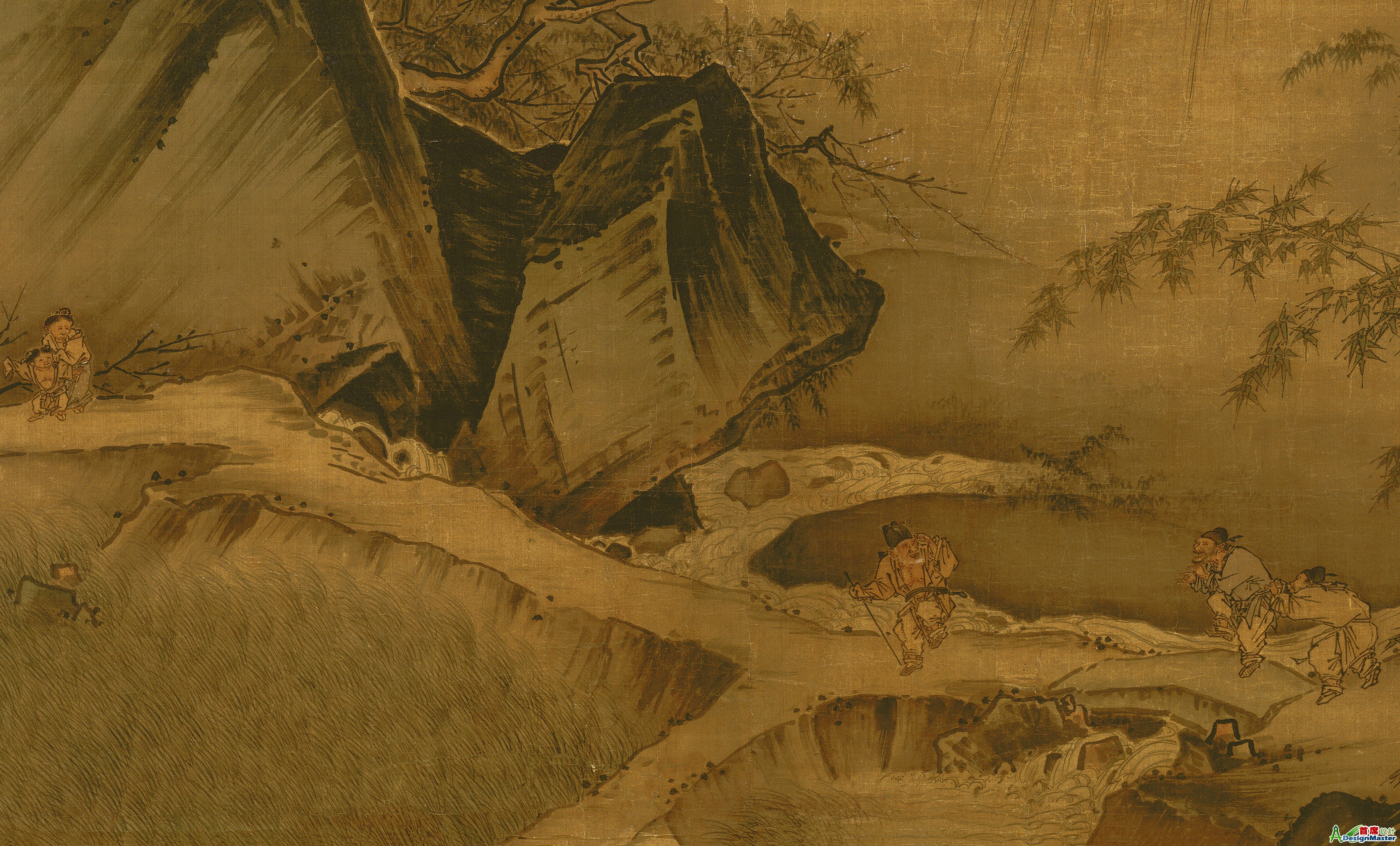 （玄）马远 踏歌图.绢本191.8x111局部小.jpg